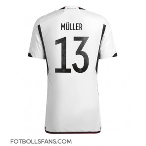 Tyskland Thomas Muller #13 Replika Hemmatröja VM 2022 Kortärmad